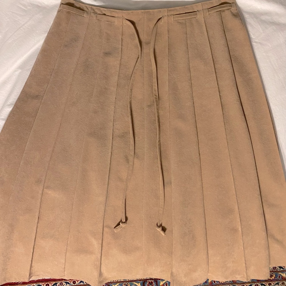 Suede skirt and jacket